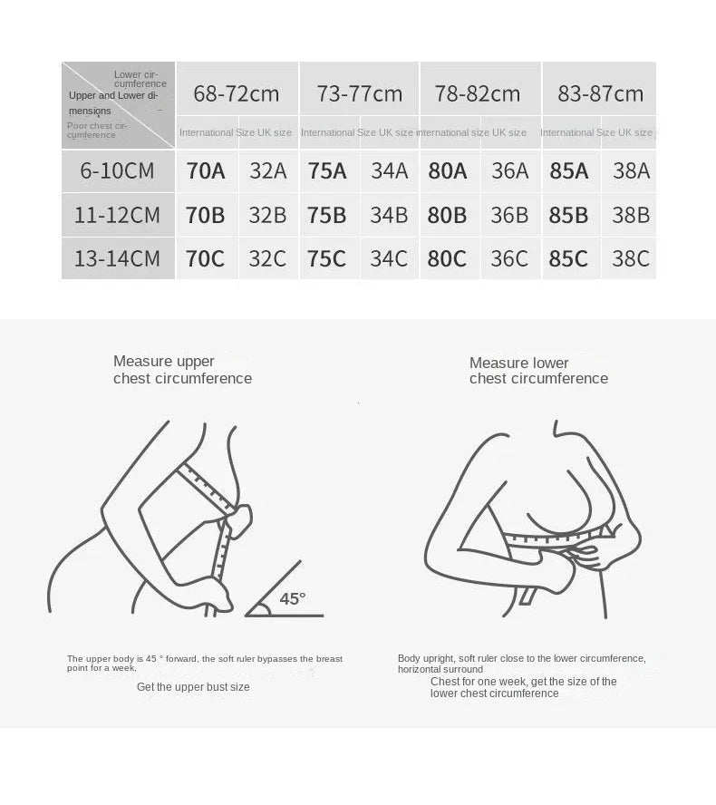 Cotton Women's AB cup Bra Underwear Wireless Gathering Comfortable V-Bra Women's Upward Push Underwear