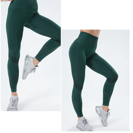 Fitness GYM Women Leggings Seamless Yoga Pants Hips Tight Peach High Waist Tights Leggings Breathable Feamle Workout Sportswear
