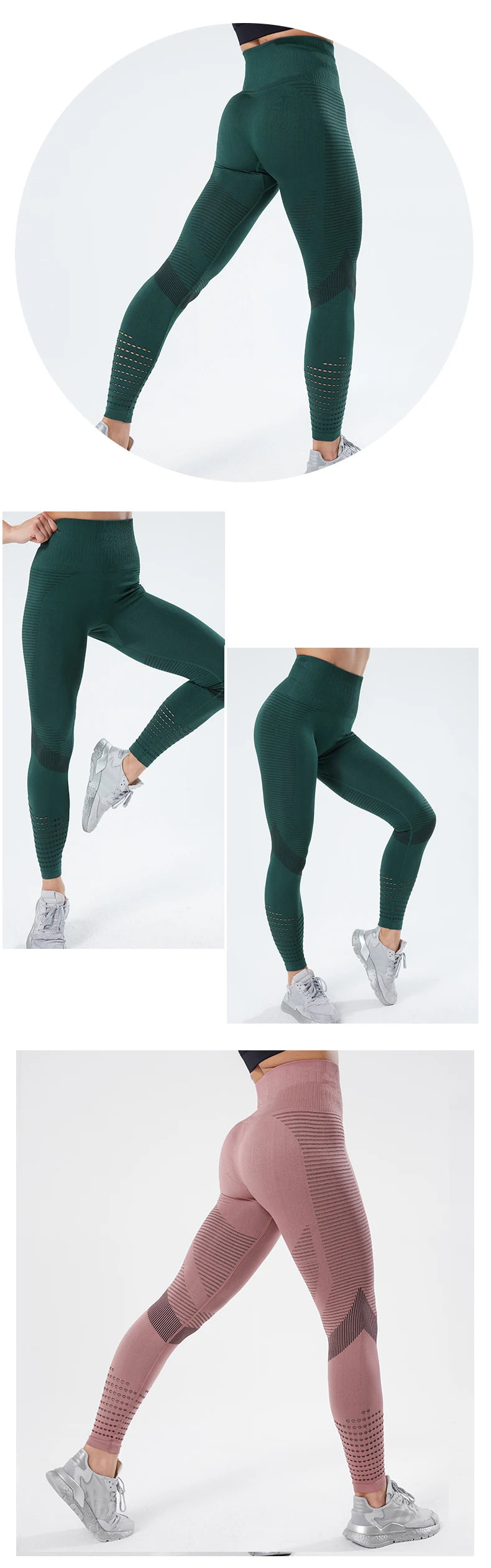 Fitness GYM Women Leggings Seamless Yoga Pants Hips Tight Peach High Waist Tights Leggings Breathable Feamle Workout Sportswear