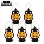 Halloween Pumpkin Ghost Face Lamp Portable Skull Decoration Light for Bar Party Table Atmosphere Prop Halloween Decor Use