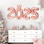 2025 Foil Number Balloons New Year Eve Party Photo Props Decoration Supplies 2024 Xmas Navidad Noel Christmas Home Decor