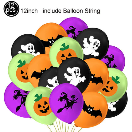 Halloween Ghost Party Decoration Disposable Tableware Balloon Banner Ceiling Door Hanging for Happy Hunting Halloween Supplies