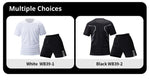 2/6 Pack Plus Size Men's Quick-drying Short-sleeved Shorts Suit Men's Leisure Sports Running Fitness T-shirt Joker Shorts Teen