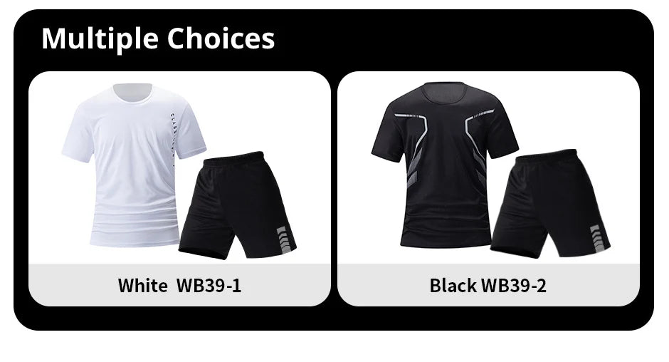 2/6 Pack Plus Size Men's Quick-drying Short-sleeved Shorts Suit Men's Leisure Sports Running Fitness T-shirt Joker Shorts Teen
