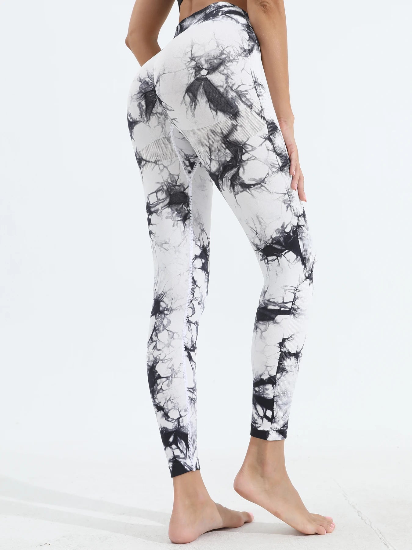 Women's Tie Dye Seamless Yoga Leggings High Waist Scrunch Butt Lifting Tights Soft&Stretchy Workout Skinny Pants