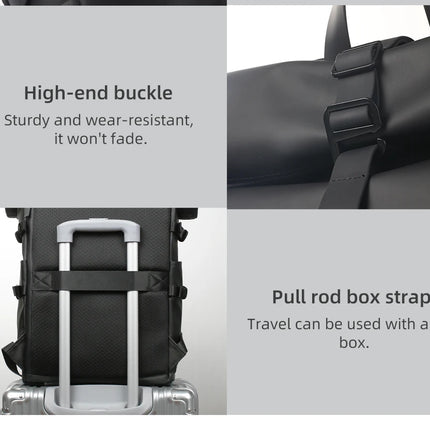 HK Expandable Travel Backpack Men Large Capacity Waterproof 15.6” Laptop Bag Hiking Rucksack Cycling Daypack Bag with USB Port