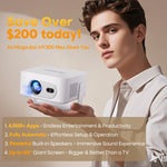 Magcubic Auto Focus Home Cinema 4K Projector 400ANSI 8K Native 720P HY300 Max