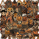 50/100PCS Retro Halloween Stickers Terrifying Pumpkin Luggage Phone Graffiti Laptop Wall Scrapbook Motorcycle DIY Kids Gifts