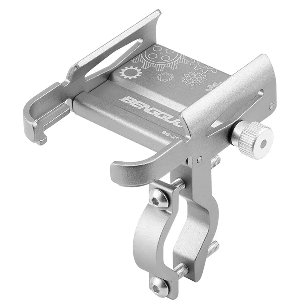 Handlebar Mobilephone Support Aluminium Alloy Bike Phone Support Bracket 360 Degree Rotation Shockproof Cycling Accessories