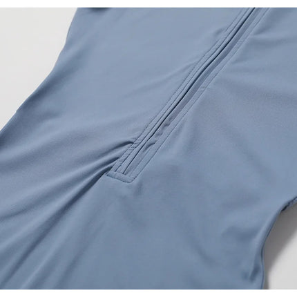 Yoga Boilersuit Long Sleeved Women's Sportswear Gym Zipper Jumpsuits Workout High-intensity Fitness One-piece Skin-tight Garment