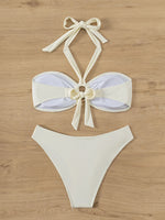 "2025 Sexy Bandeau Push-Up Bikini Set - Brazilian Thong Swimwear for Women"