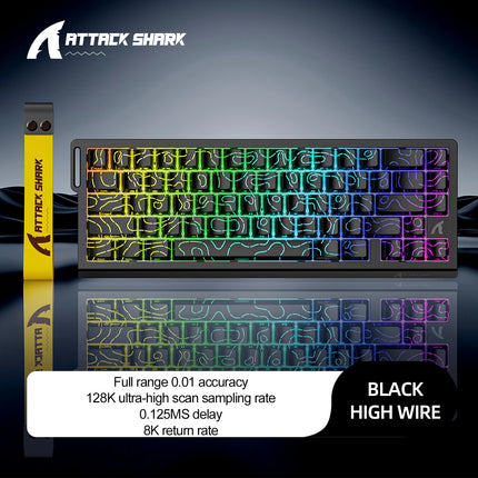 8K Magnetic Gaming Keyboard ATTACK SHARK X68HE Wired and FREEWOLF F68 Wired F68Pro Wireless for Pro Gaming 0.01mm Rapid Trigg