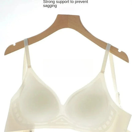 Flat Chest Solution Bra for Women Thickened Push Up Cups No Steel Ring Seamless Invisible Lift Small Chest Enhancement B C Cup
