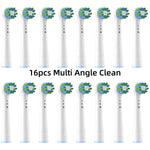 16/20PCS Brush Head nozzles for Oral B Electric Toothbrush Replacement Head Refill Sensitive Floss Cross Action for Oralb