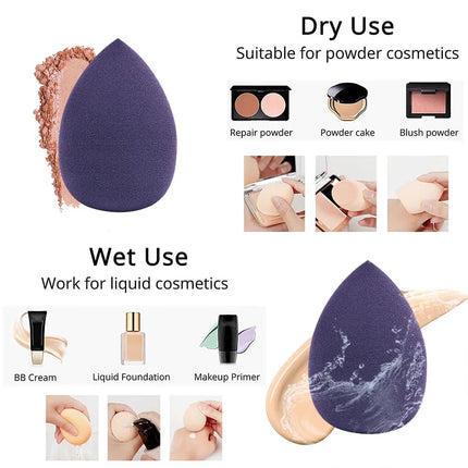 4/8pcs Makeup Sponge Blender Beauty Egg Cosmetic Puff Soft Foundation Sponges Powder Puff Women Make Up Accessories Beauty Tools