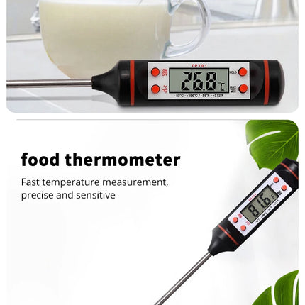 Kitchen Food Baking Digital Thermometer Electronic Probe Type Digital Display Liquid Grill Thermometer