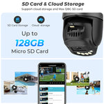 10MP 5K Dual Lens PTZ IP Camera with Dual Screen 8MP Ai Human Detection Auto Tracking Wireless Outdoor Surveillance Camera O-KAM