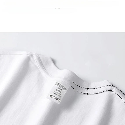 300g Cotton T Shirts Men Short Sleeved Heavyweight  Summer Round Neck Loose Breathable Shirt for Men Women Basic Tee