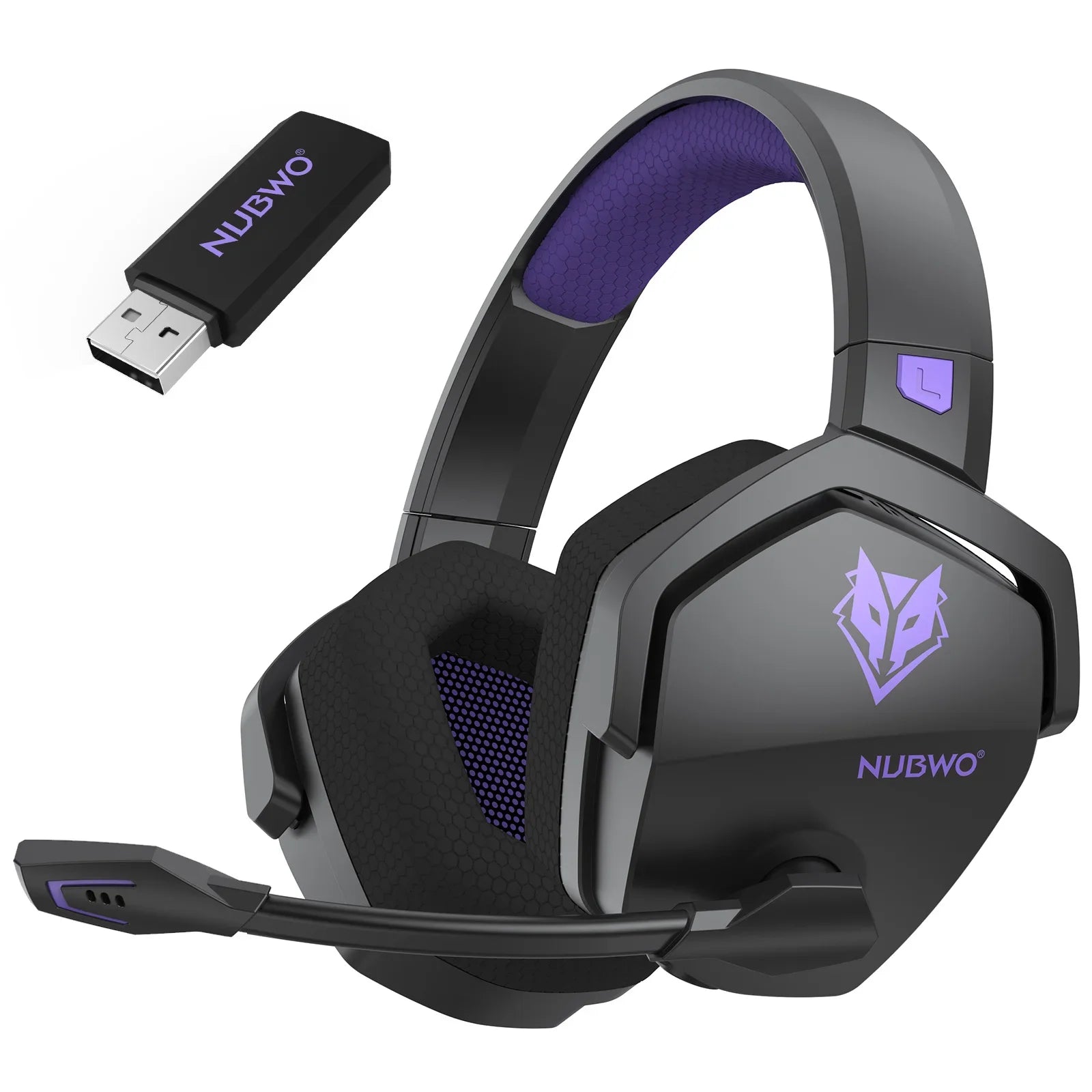 NUBWO G06 Pro Wireless Gaming Headset with Charging Station for Headset and PS5 Controller