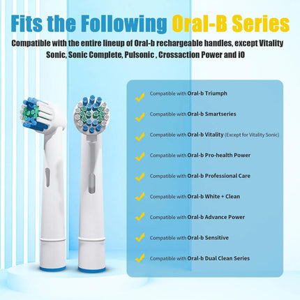 4/8PCS Replacement Brush Heads for Oral B Electric Toothbrushes Floss Cross Action 3D Pro White Precision Standard Daily Clean