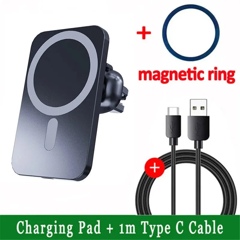30W Magnetic Car Wireless Charger For iPhone
