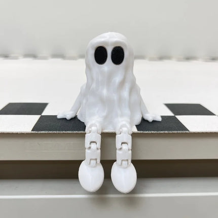 Halloween Decoration Maple Leave Ghost Desktop Ornaments Mini Skull Luminous Horror Eyeball Halloween Party Favors Home Decor