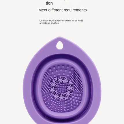 Silicone Makeup Brush Cleaner Folding Powder Puff Cleaning Bowl Eyeshadow Brushes Washing Soft Mat Beauty Tools Scrubber Box