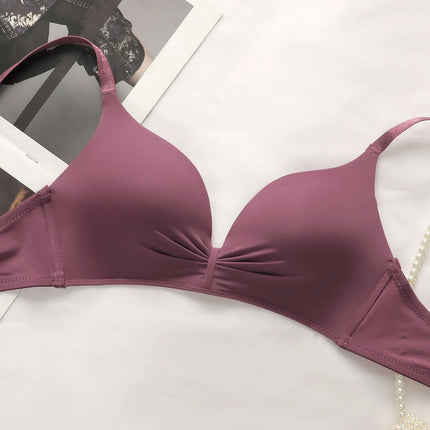 High Quality Hot Selling Sexy Women's Wireless Two-piece Butterfly Solid Color Underwear Women's Lace Underwear Set B2046