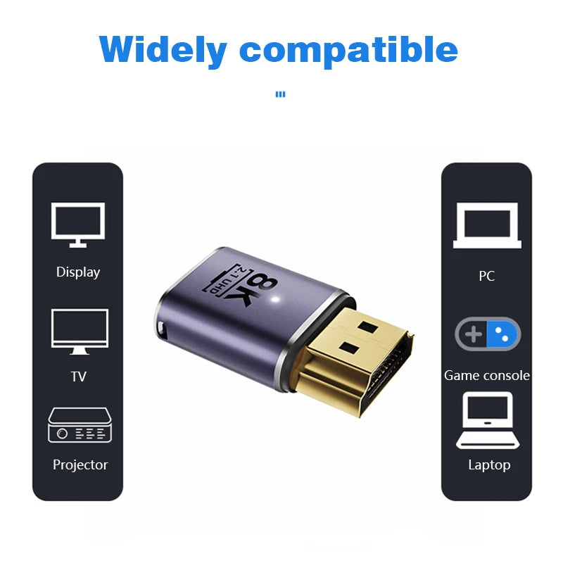 UGOURD HDMI2.1 Cable Adapter mini micro hdmi to HDMI 2.1 Converter 48Gpbs 8K60HZ 4K120HZ for HDTV Projector PS4 PS5 Laptop PC