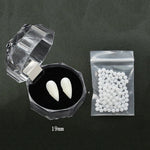 1 Pairs Halloween Vampire Teeth Fangs Dentures Props Party Costume DIY Cosplay Props False Teeth Resin Fangs with Solid Glue