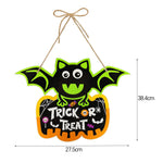 Halloween Hanging Banner Garland Bunting Pumkin Ghost Bat Paper Banner Door Hanging Ornaments Halloween Xmas Party Decoration