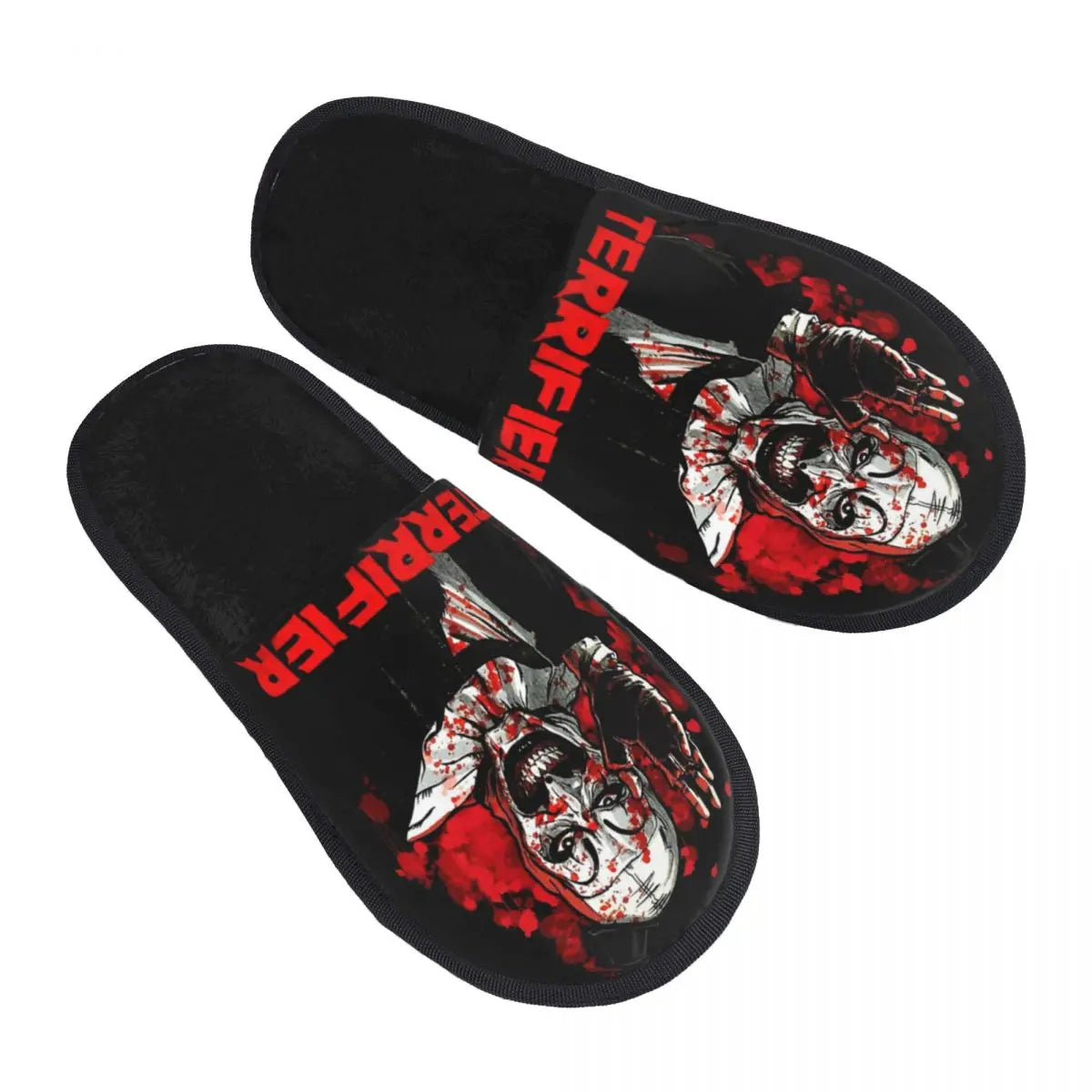 Custom Halloween Movie Terrifier Soft Memory Foam House Slippers Women Horror Clown Comfy Warm Anti-skid Sole Slipper