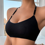 Sexy Women Underwear Backless Ribbed Bras Female Brassiere Breathable Camisole New Fashion Lingerie Solid Wireless Ladies Bras