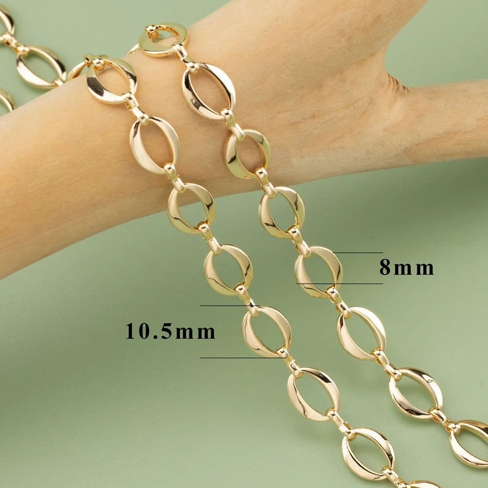 YEGUI C77,diy chain,18k gold rhodium plated,copper,pass REACH,nickel free,jewelry making,charms,diy bracelet necklace,1m/lot