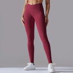 Crossover Waist Women Yoga Leggings Hips Lifting Gym Leggings Seamless Sport Pants High Waist Fitness Leggings Workout Running