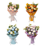 Crochet Flower Bouquet Mother's Day Decoration Spring Knitted Flowers for Girl Friend Valentine's Day Party Desktop Festival