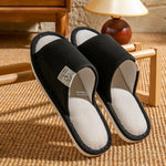 Slippers for Men，Non-Slip Soft-Soled Indoor House Slippers for Spring&Summer, All-Season Linen Home Comfortable Slippers