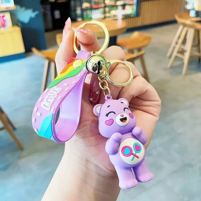 Cartoon Care Bears Movie Ii: A New Generation Popular Accessories, Love Bear Doll Keychains Couple Pendants Halloween Gift