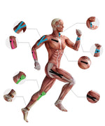 Tapes Kinesio Elastic Bandage Knee Pads Tapes Kinesiology Support Pads Locking Sports Self-Adhesive Venda Kinesiotape Bandage ￼