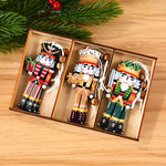 Christmas Nutcracker Soldier Wooden Pendant Xmas Tree Hanging Ornaments 2024 Navidad Decoration for Home 2025 New Year Gifts