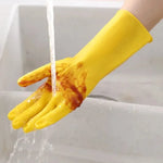 Latex Dishwashing Gloves Women's Waterproof Household Kitchen Washing Bowl Washing Clothes Vegetable Cleaning Household