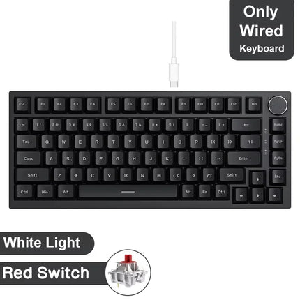 Ajazz AK820/AK820Pro Gaming Mechanical Keyboard Bluetooth 5.1/Wireless/C-Wired Customized Keyboard with Knob Hot Swapping Gasket