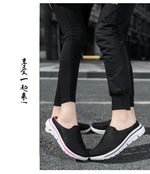 2024 Summer new breathable mesh shoes outdoor non-slip walking shoes comfortable sandals men half slippers casual loafers 35-48