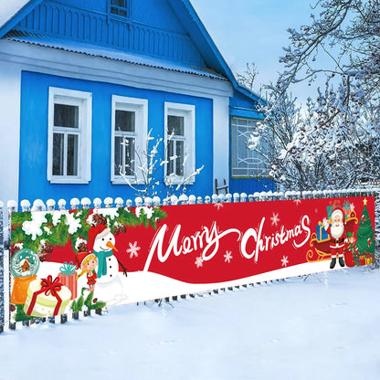 Christmas Outdoor Banner Merry Christmas Decorations For Home 2024 Navidad Kerst Xmas Decor Noel Kerst Happy New Year Gift 2025