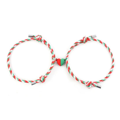 Vicky-Home Christmas Bracelet Gift Jewelry for Women Girls Kids Jingle Bell Beaded Bracelets Adjustable Charm Bangle