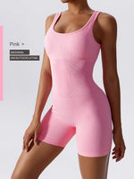 High Elastic Integrated Tight Fitting Jumpsuit Aerial Beauty Back Yoga Suit Seamless Jumpsuit for Women