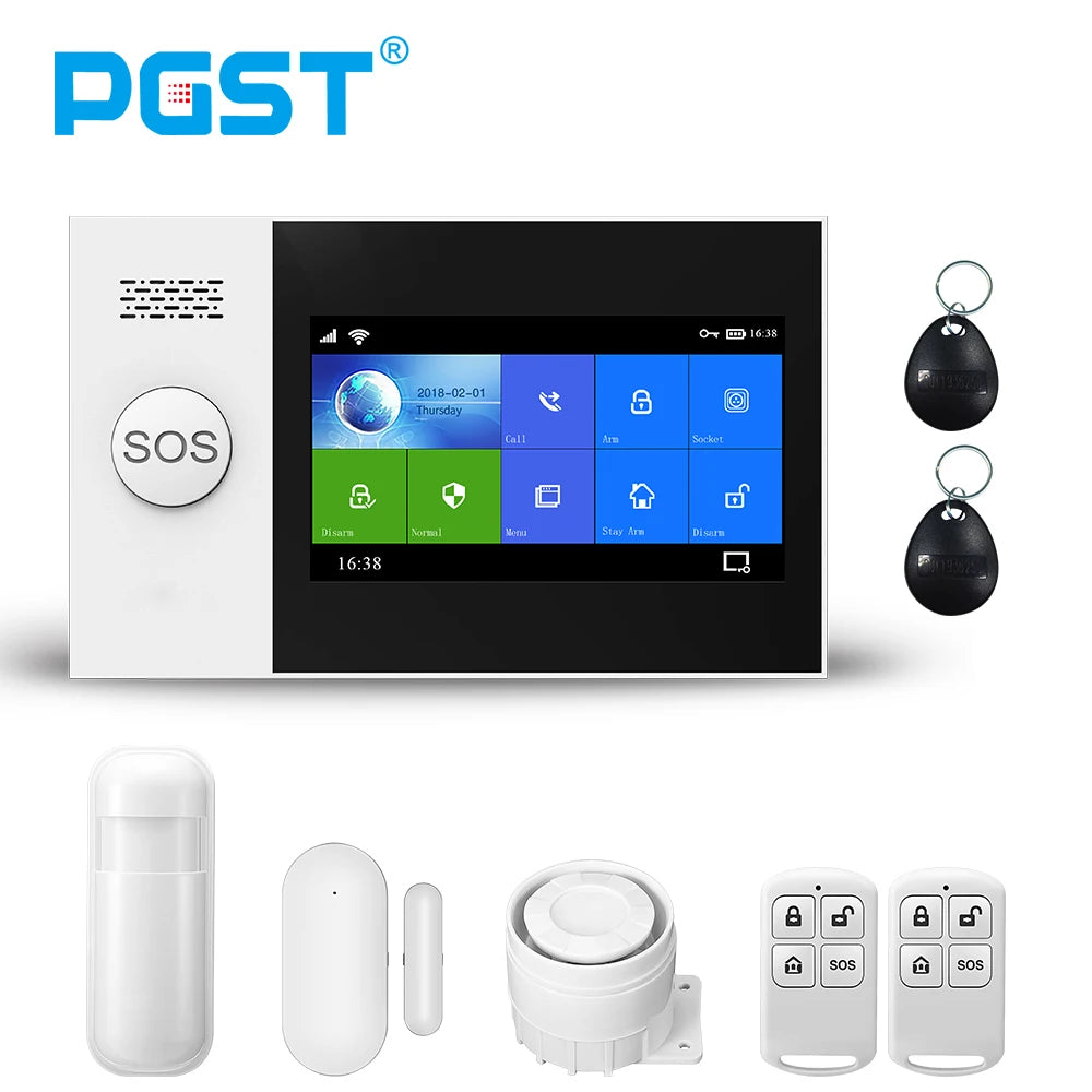 Wireless Home WIFI GSM Home Security With Motion Detector Sensor Burglar Alarm System APP Control Support Alexa