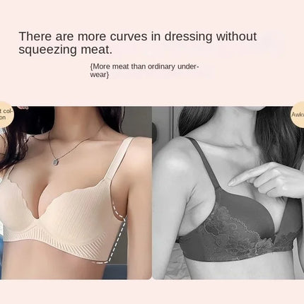 2024 New Push Up Bra for Small Chest  Ultra Thick 6CM Padded No Steel Ring Comfortable & Sexy Lift Lingerie for Flat Chest Women