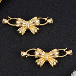 Juya Handmade 18K Gold Silver Plated Fastener Bail Connector Clasps Accessories For Needlework Pearls Beads Jewelry Making