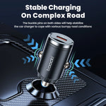 Toocki 45W USB C Car Charger for Samsung S23 S22 S21 Xiaomi Huawei QC PD Fast Charging Car Phone Charger for iPhone 15 14 13 12